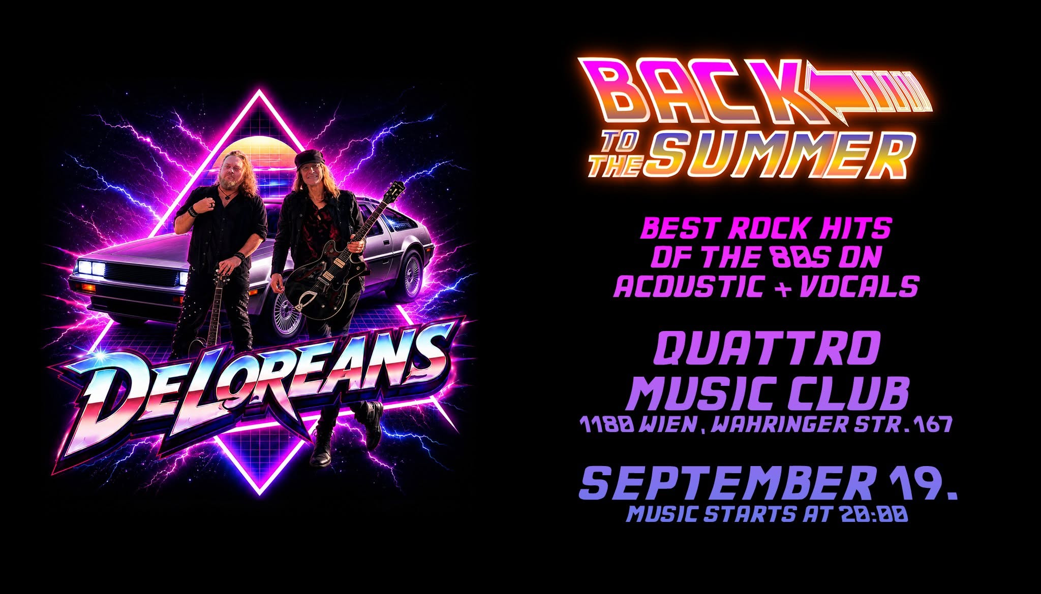DeLoreans — Club Quattro show flyer