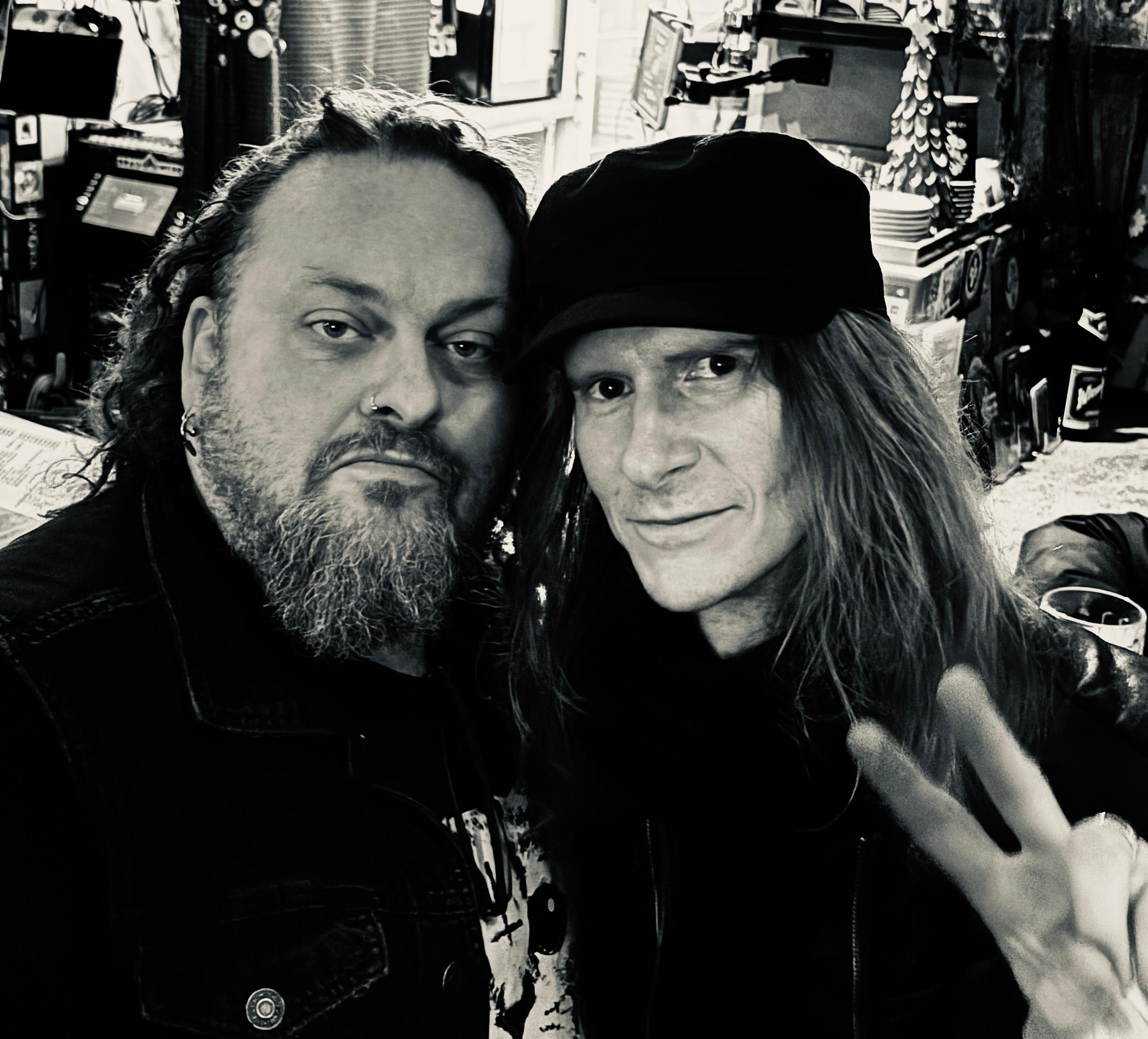 Zoltan and Adam backstage at Cafe Carina